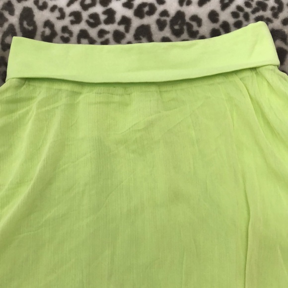 Aeropostale Skirt Foldover Waist in Yellow Green Size Small - Picture 8 of 17